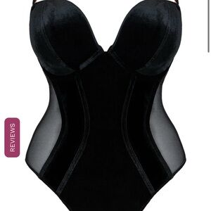 Curvy Kate Scantilly Icon Strapless Plunge Bodysuit Black